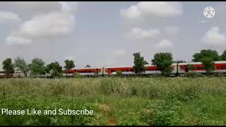 Sikar Delhi Sarai Rohilla Intercity Express Approaching towards Nawalgarh with LHB coaches