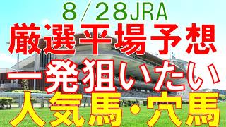 8月28日 JRA 新潟 小倉 札幌 競馬 平場 で狙いたい 人気馬・穴馬 夏競馬 荒れる 攻略するコツ 予想 先週は推奨馬多数好走