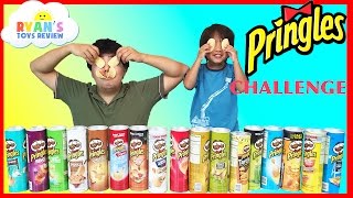 PRINGLES CHALLENGE! Potato Chip Flavors Tasting Contest Ryan ToysReview