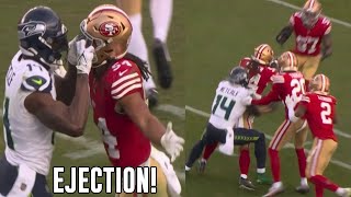 D.K. Metcalf \u0026 Deommodore Lenoir Ejected After HUGE BRAWL 😳 49ers vs Seahawks 2023 Highlights