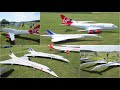 unbelievable rc flight combo boeing 747 and 2x concorde air show