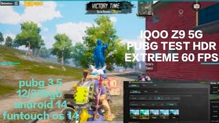 iqoo z9 gaming test pubg new update 3.5  with recorder