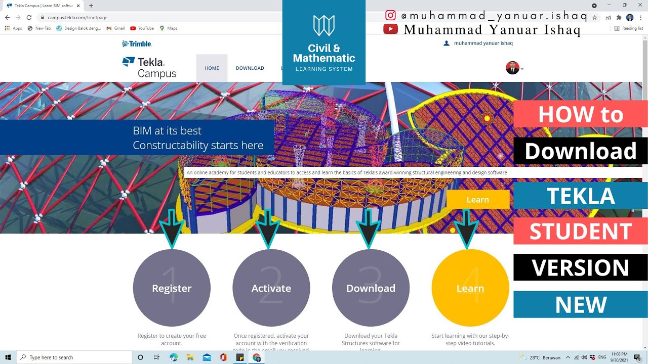 TUTORIAL REGISTER DAN DOWNLOAD TEKLA STUDENT VERSION TERBARU | CIVTHEM ...