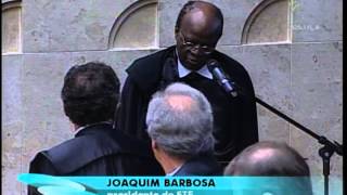 Joaquim Barbosa toma posse na presidência do STF  - Repórter Brasil (noite)