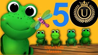 Five Little Speckled Frogs | Nursery Rhymes | from Usha kids classes।