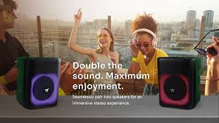 Pair WOW! Audio Jive Portable Party Speakers Wirelessly