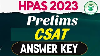 HPAS Prelims 2023 | CSAT | Answer Key