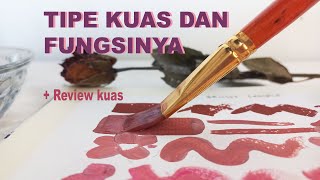 Tipe Kuas dan Fungsinya / Artist brush rekomendasi ❤