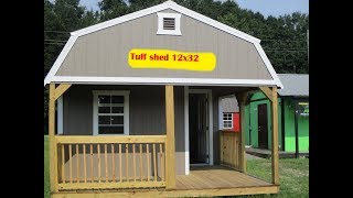 Complete tour 12x32 of  Tuff Shed Garages, Cabin Buildings barn style