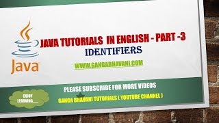 java tutorials in english part 3 identifiers