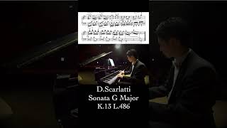 スカルラッティ : ソナタ ト長調 K.13 L.486 / Scarlatti : Sonata G Major K.13 小瀧俊治 #Shorts