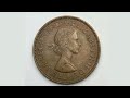 uk queen elizabeth ii 1959 half penny coin value