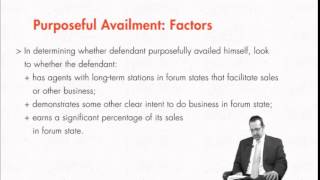 Module 2.2: Purposeful Availment