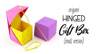 Origami Hinged Gift Box Tutorial - Cube Version - Paper Kawaii