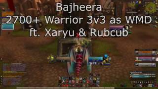 Bajheera - 2700+ Fury/Arms Warrior 3v3 as WMD - WoW 7.1.5 Legion PvP