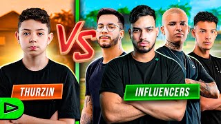 THURZIN VS INFLUENCIADORES NA LOUD FREE FIRE!!