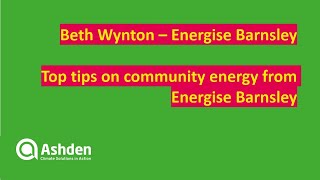 Top community energy tips from Energise Barnsley: Beth Wynton (Energise Barnsley)