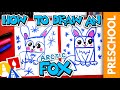 How To Draw An Arctic Fox - Letter F - Preschool