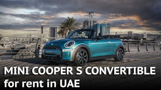 Mini Cooper S Convertible Blue | Car Rental in Dubai (UAE)