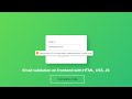 Email validation on frontend with HTML, CSS, JS || Complete code