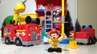 MICKEY MOUSE CLUBHOUSE Fire Station Fire Truck Unboxing and Review