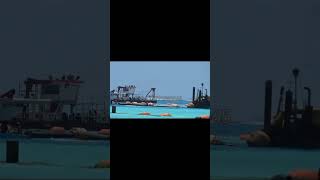 Hydraulic Cutter Suction Sand Pumping Dredger Ship Working in Maldives for Beach Dredging