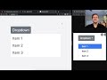 Live coding a Dropdown Component with React, Tailwind, and Typescript (Good Practice for Beginners)