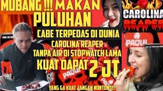 Makan Carolina Reaper UTUH Cabe TERPEDAS DI DUNIA -PULUHAN CABE PAQUI ASLI KALAH PEDAS !!!