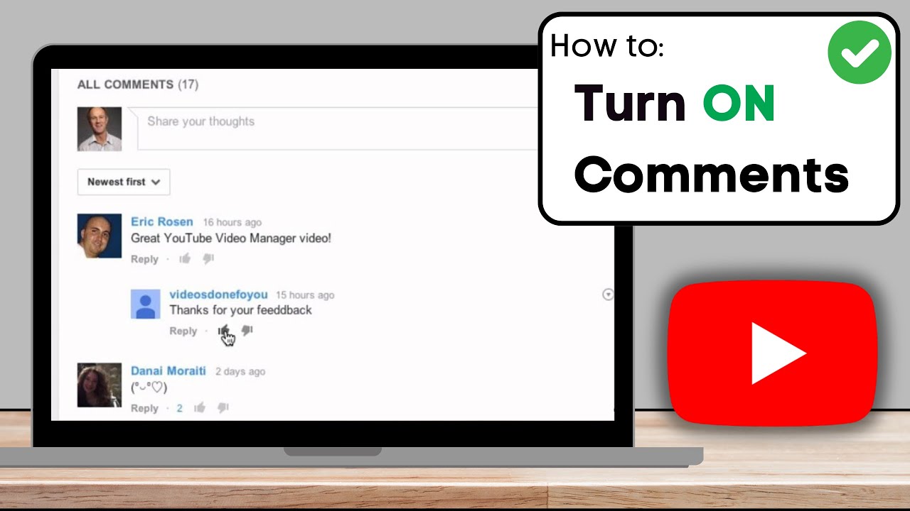 How To Turn On Youtube Comments Youtube