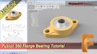 Fusion 360 3D Design Flange Bearing Modeling Tutorial