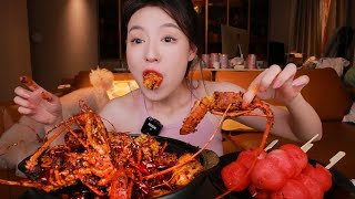 [ENG SUB] Spicy Seafood Wrapped in Hotpot Seasoning! Isn't That Greedy for You? 【Zhang Xixi】