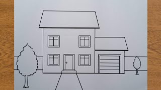 How to Draw a House || Easy For Beginners || Drawing a House