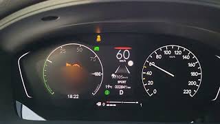 Honda Civic eHEV Sport accelerating from 0-100km/h (launch control start)