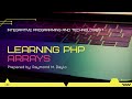 Arrays | Integrative Programming and Technologies 1 (PHP)