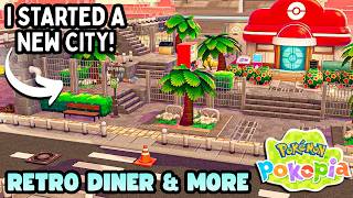 Pokémon Pokopia~I STARTED A NEW CITY ISLAND!~RETRO DINER & MODERN CITY ROAD LAYOUT PREP~#1 #pokopia