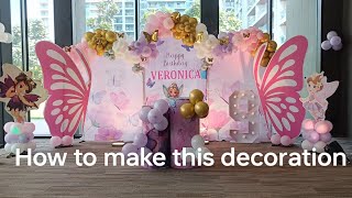 Balloon decoration ideas _ butterfly theme decoration birthday party 🎉 birthday decoration ideas