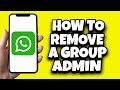 How To Remove Someone As Group Admin On WhatsApp (Easy)