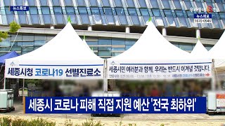 [B tv 세종뉴스]세종시 코로나 피해 직접 지원 예산 '전국 최하위'