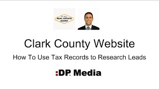 How To Use Tax Records to Research Leads | Clark County Website