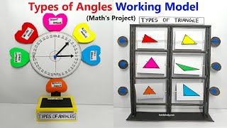 types of angles working model - new designs - maths project - tlm - howtofunda