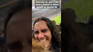 Reacción de Juan Pablo Sorín y Zanetti al último penalti de Montiel 🇦🇷