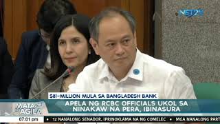 Apela ng RCBC officials’ ukol sa ninakaw na pera, ibinasura