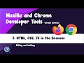 3. Editing and Writing HTML, CSS, JS in the Browser Developer Tools