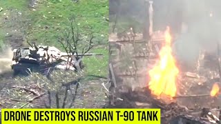 Another Russian T-90M Tank destroyed in Bakhmut.