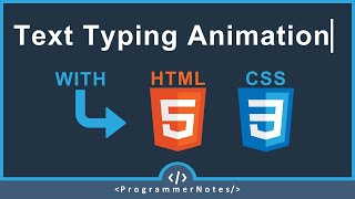 CSS Text Typing Animation | CSS Animation (The Right Way)