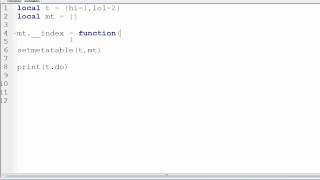Intermediate Lua Tutorials - 1: Introduction to metatables