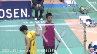 奈良岡功大（浪岡中）VS 田村翼 宇部興産　４／４