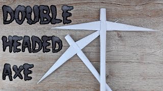 DIY Paper Gold Miner Axe | How to Make Easy Double Headed Battle Axe Tutorials | Origami Craft Toy
