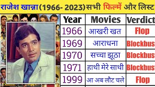 Rajesh Khanna (1966-2014) All Movie List | Rajesh Khanna hit and Flop Movie। Rajesh Khanna Movies