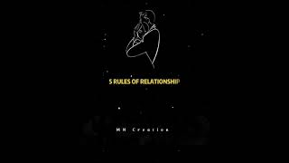 5 RULES OF RELATIONSHIP || psy trance status || MH Creation